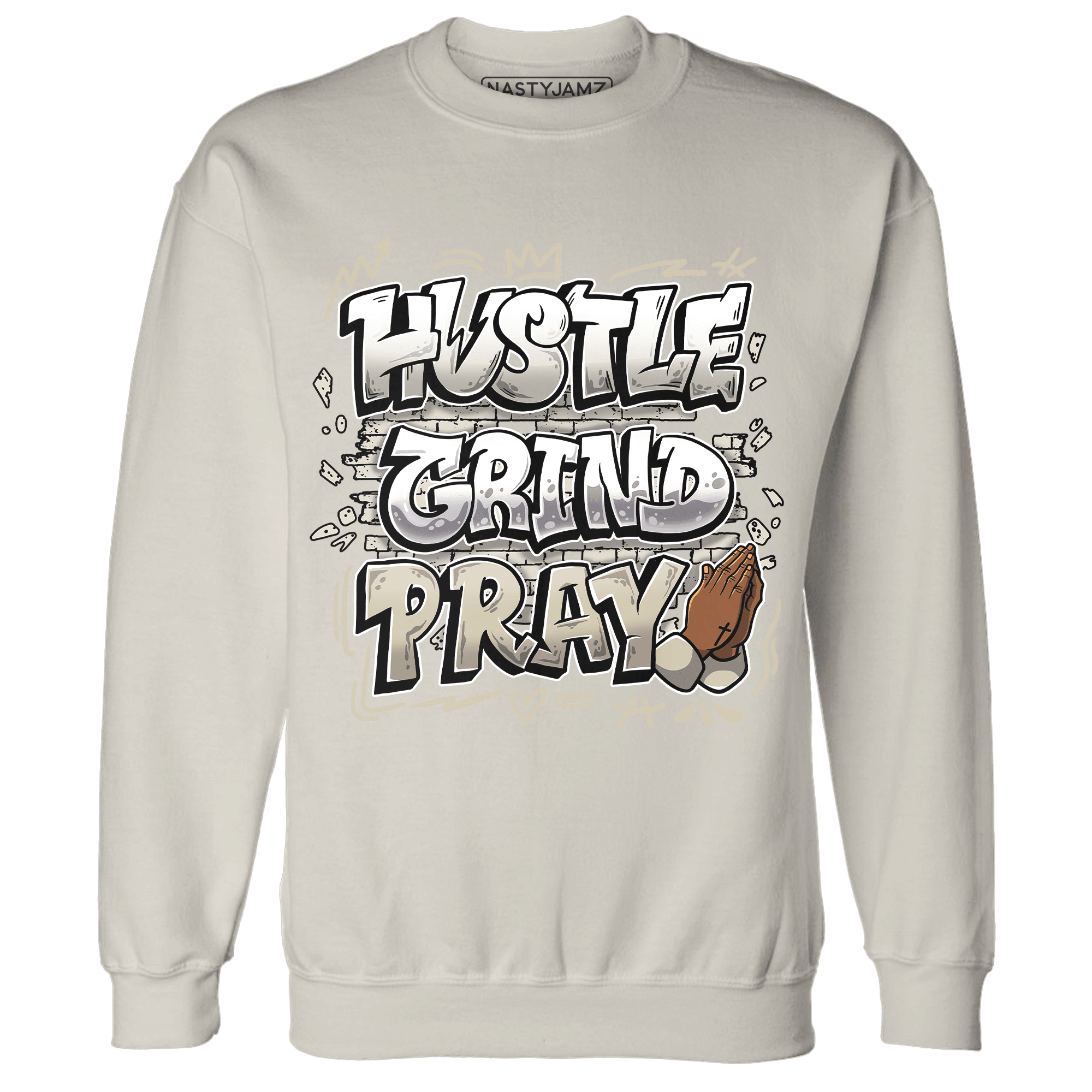 Gratitude 11s Sweatshirt Match Hustle Grind Pray - NastyJamz