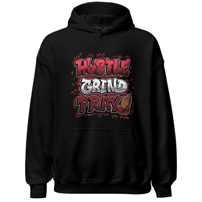 Cherry 12s Hoodie Match Hustle Grind Pray - NastyJamz