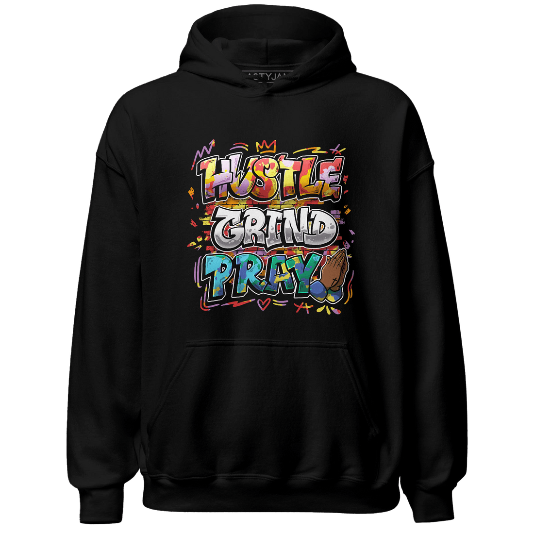 Mid GS Six Championships 1s Hoodie Match Hustle Grind Pray - NastyJamz
