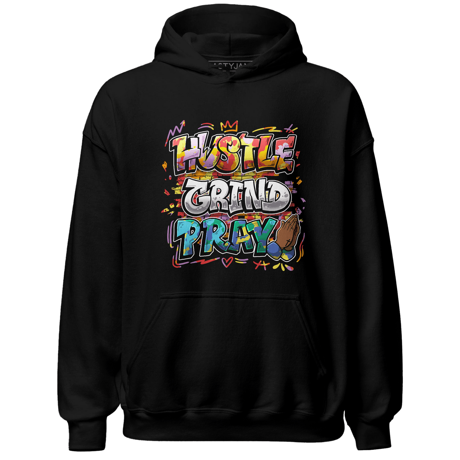 Mid GS Six Championships 1s Hoodie Match Hustle Grind Pray - NastyJamz