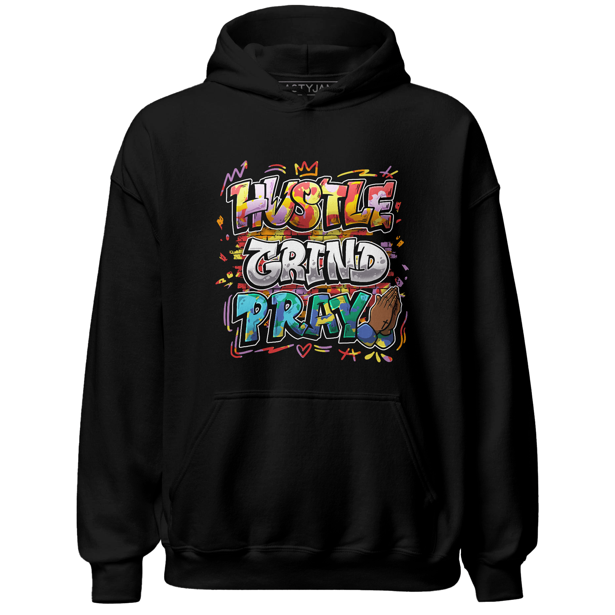 Mid GS Six Championships 1s Hoodie Match Hustle Grind Pray - NastyJamz