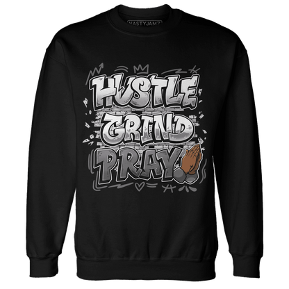 Retro High OG Black White 1s Sweatshirt Match Hustle Grind Pray - NastyJamz