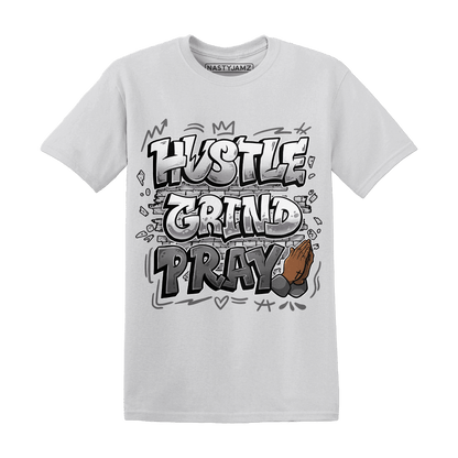 Retro High OG Black White 1s T Shirt Match Hustle Grind Pray - NastyJamz