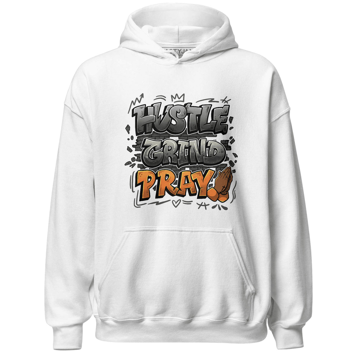 Fear Pack 3s Hoodie Match Hustle Grind Pray - NastyJamz