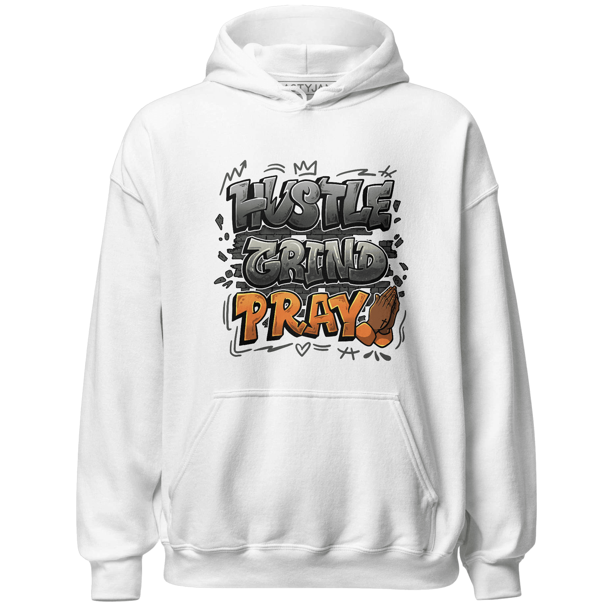 Fear Pack 3s Hoodie Match Hustle Grind Pray - NastyJamz