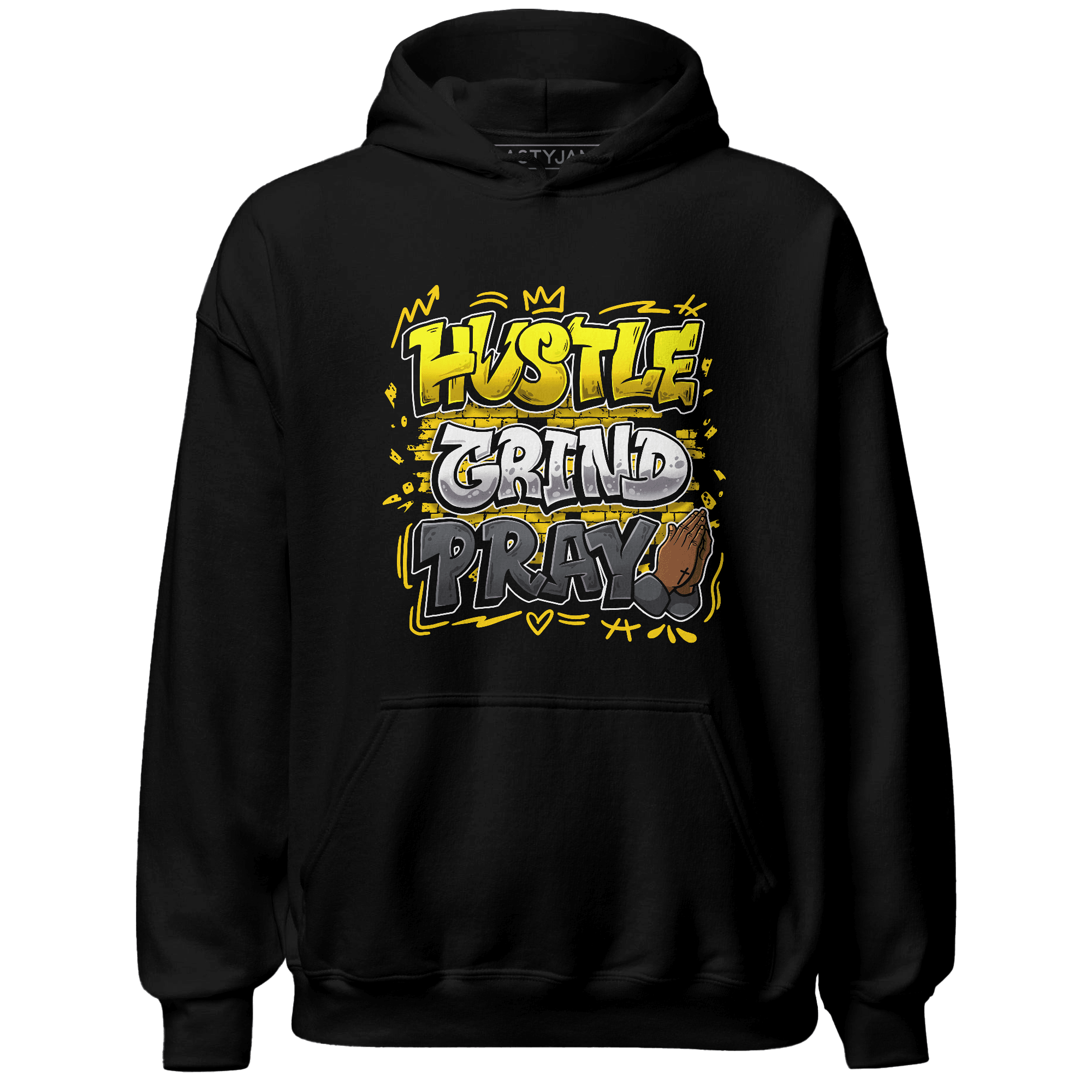 Thunder 4s Hoodie Match Hustle Grind Pray - NastyJamz