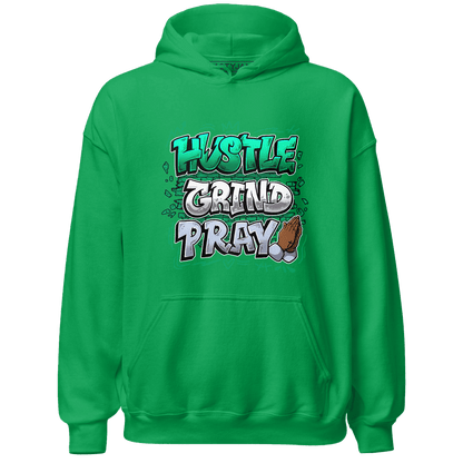 Lucky Green 5s Hoodie Match Hustle Grind Pray - NastyJamz