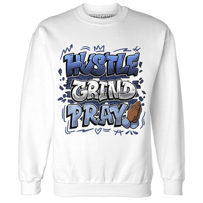 Midnight Navy 5s Sweatshirt Match Hustle Grind Pray - NastyJamz