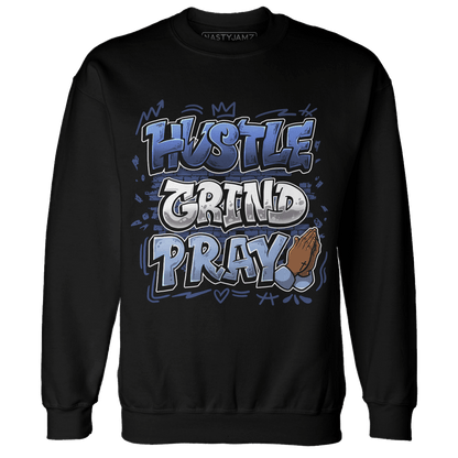 Midnight Navy 5s Sweatshirt Match Hustle Grind Pray - NastyJamz