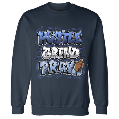 Midnight Navy 5s Sweatshirt Match Hustle Grind Pray - NastyJamz