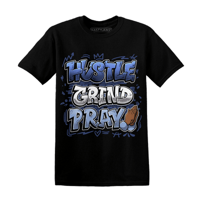 Midnight Navy 5s T Shirt Match Hustle Grind Pray - NastyJamz