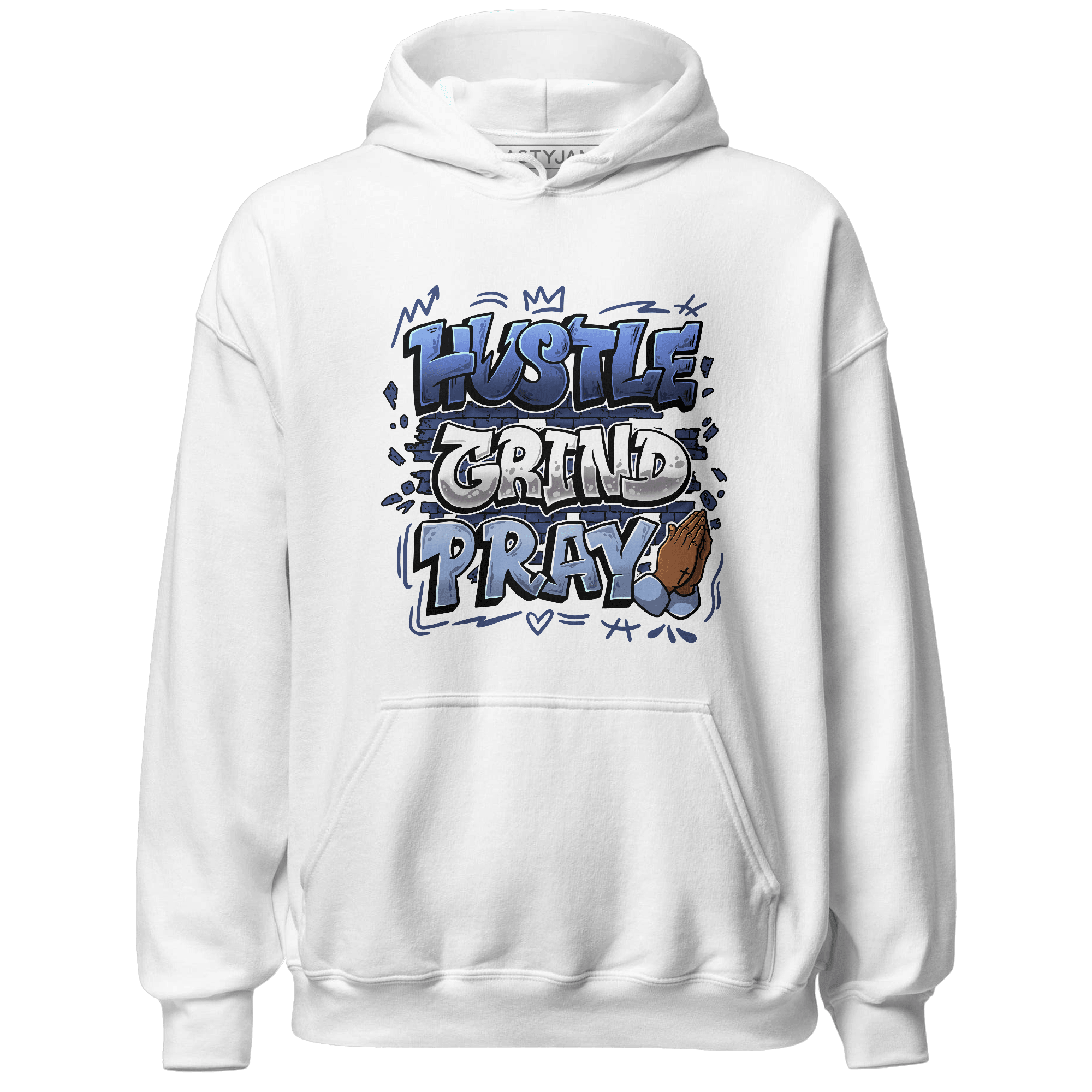 Midnight Navy 5s Hoodie Match Hustle Grind Pray - NastyJamz