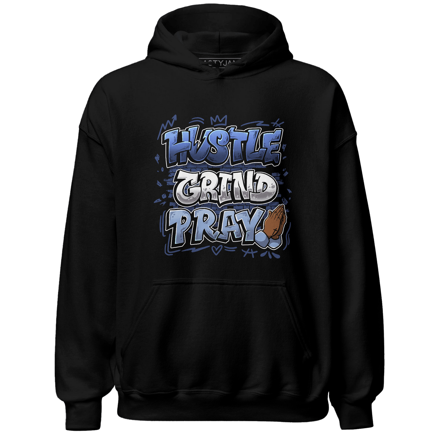 Midnight Navy 5s Hoodie Match Hustle Grind Pray - NastyJamz