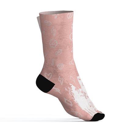 Low Legend Pink 11s Socks Match Hustle Grind Pray 3D All-Over Print - NastyJamz