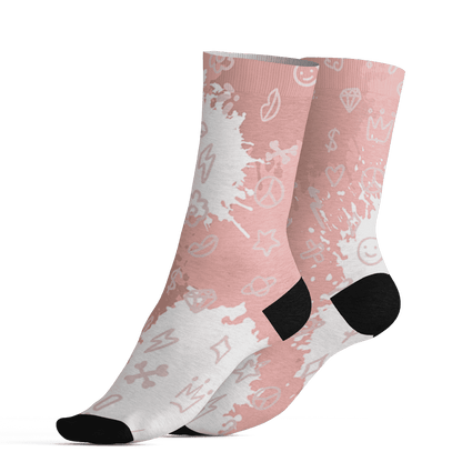 Low Legend Pink 11s Socks Match Hustle Grind Pray 3D All-Over Print - NastyJamz
