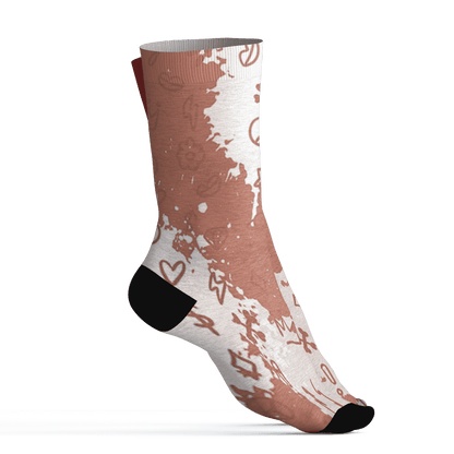 Dune Red 13s Socks Match Hustle Grind Pray 3D All-Over Print - NastyJamz