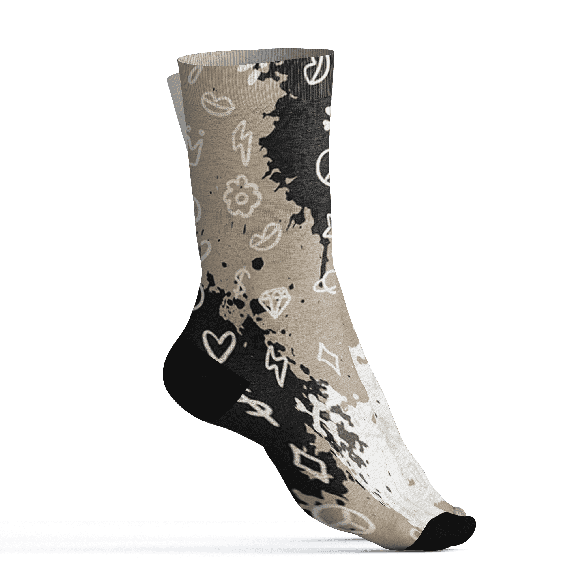 Latte 1s Socks Match Hustle Grind Pray 3D All-Over Print - NastyJamz