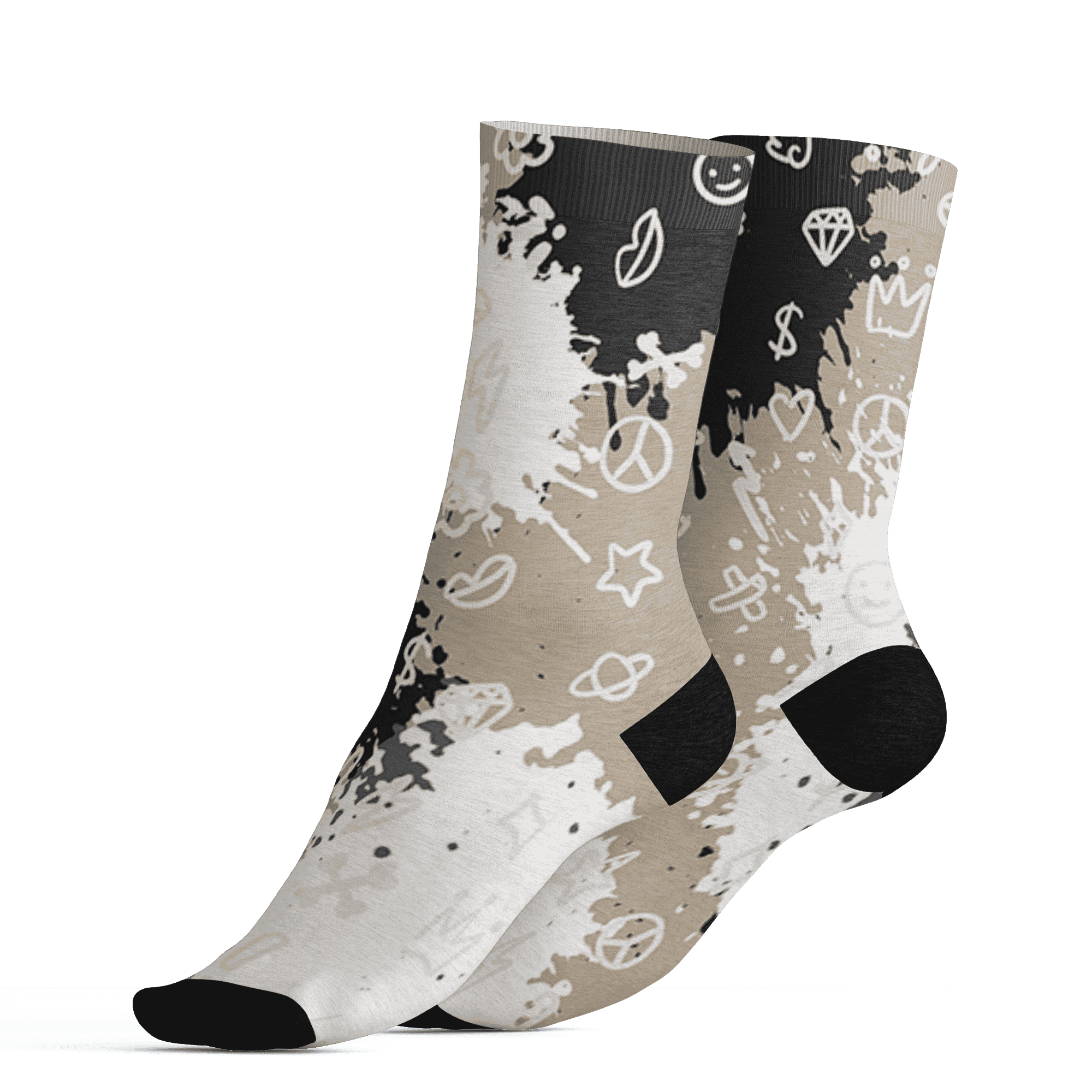 Latte 1s Socks Match Hustle Grind Pray 3D All-Over Print - NastyJamz