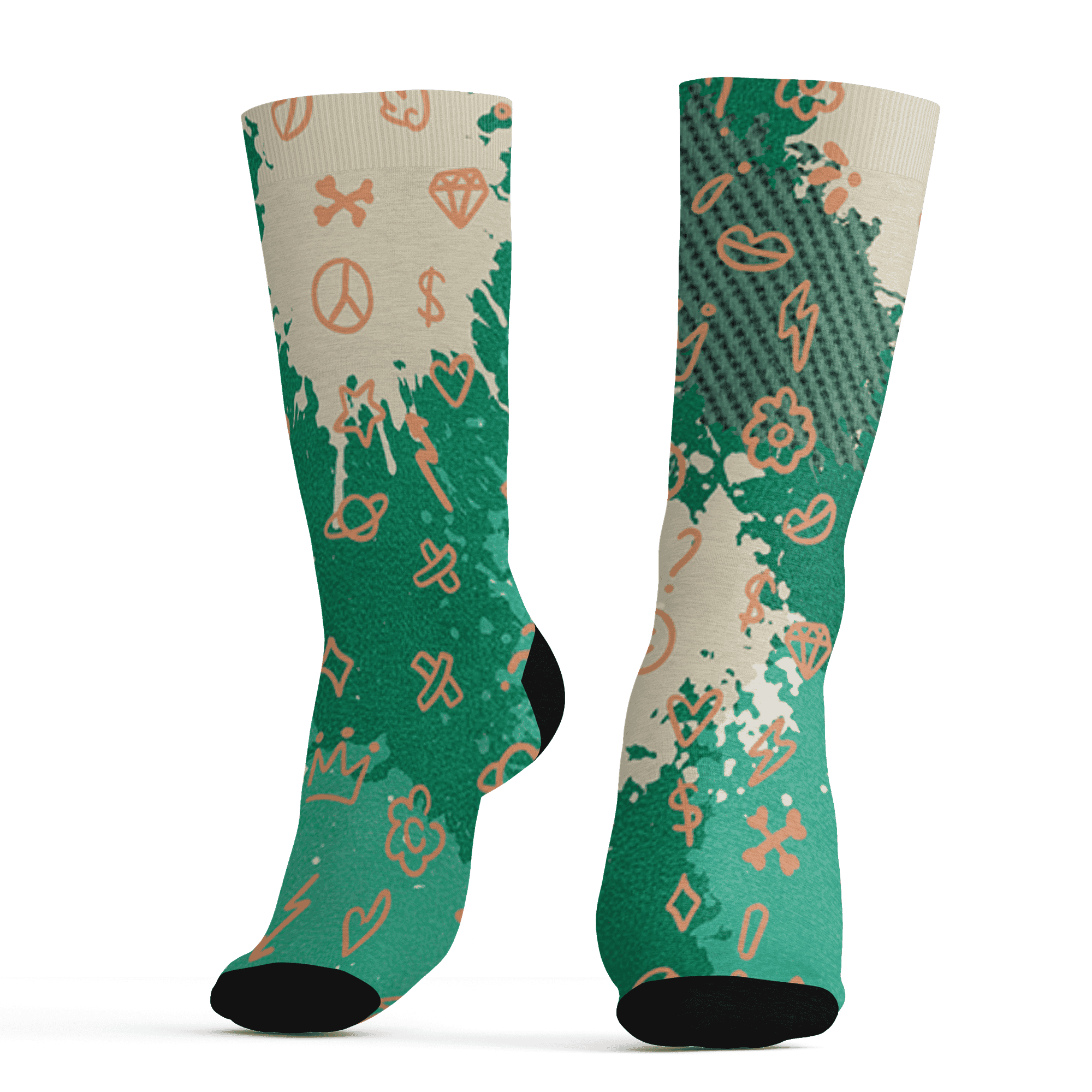 Nina CN Abney 3s Socks Match Hustle Grind Pray 3D All-Over Print - NastyJamz
