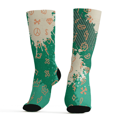 Nina CN Abney 3s Socks Match Hustle Grind Pray 3D All-Over Print - NastyJamz