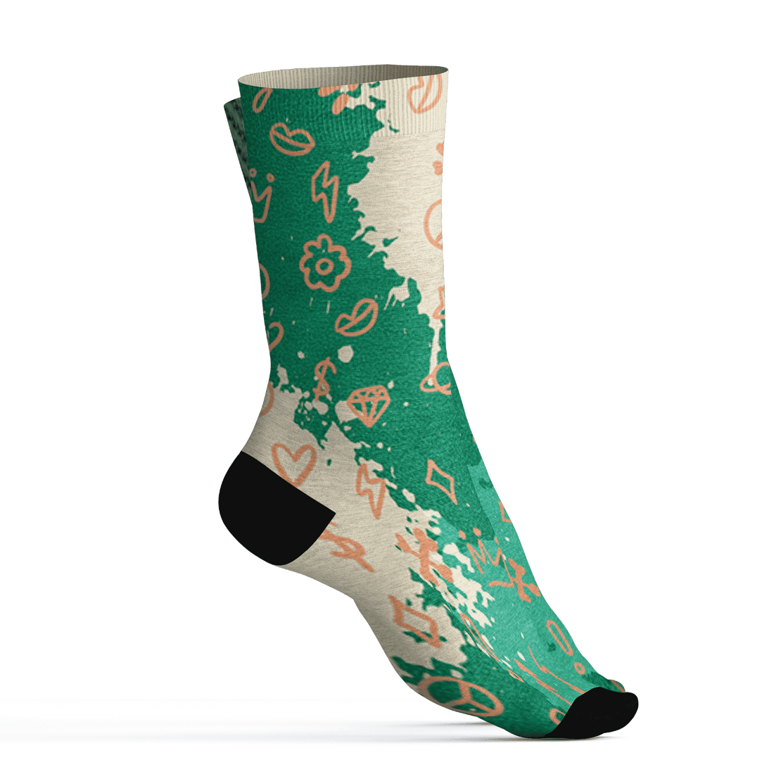 Nina CN Abney 3s Socks Match Hustle Grind Pray 3D All-Over Print - NastyJamz