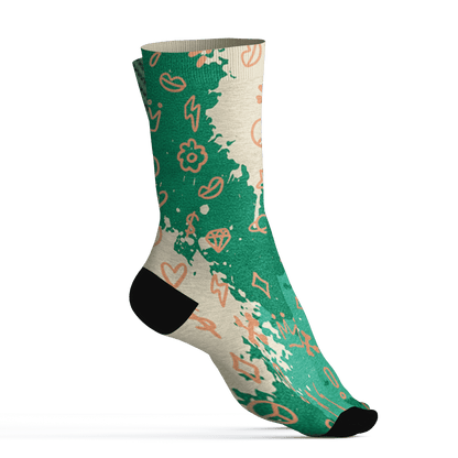 Nina CN Abney 3s Socks Match Hustle Grind Pray 3D All-Over Print - NastyJamz