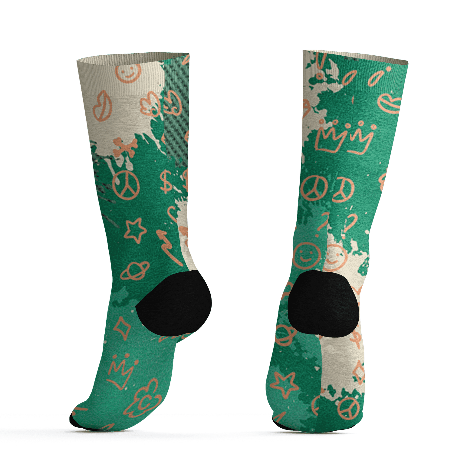 Nina CN Abney 3s Socks Match Hustle Grind Pray 3D All-Over Print - NastyJamz