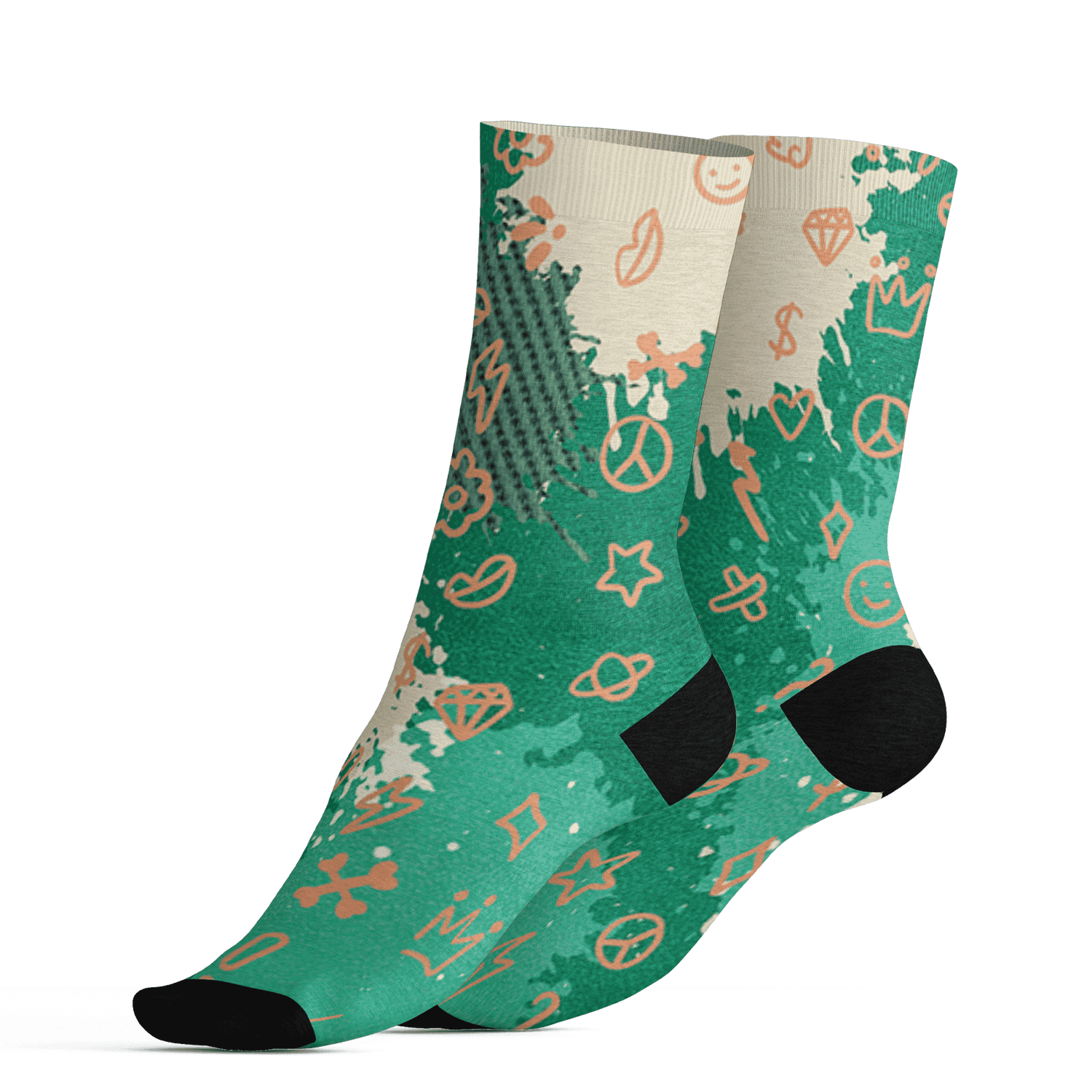 Nina CN Abney 3s Socks Match Hustle Grind Pray 3D All-Over Print - NastyJamz