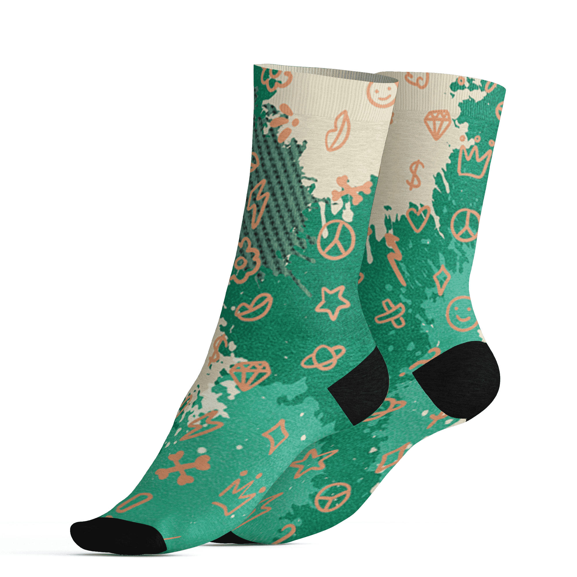Nina CN Abney 3s Socks Match Hustle Grind Pray 3D All-Over Print - NastyJamz