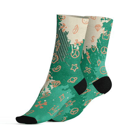 Nina CN Abney 3s Socks Match Hustle Grind Pray 3D All-Over Print - NastyJamz