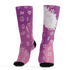 GS Hyper Violet 4s Socks Match Hustle Grind Pray 3D All-Over Print - NastyJamz