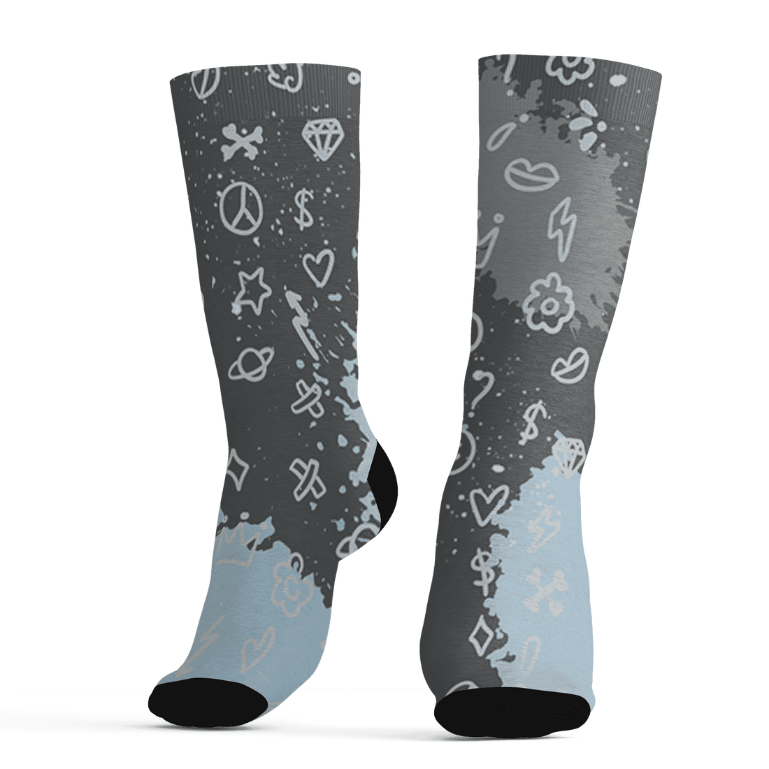 Paris Olympicsss 4s Socks Match Hustle Grind Pray 3D All-Over Print - NastyJamz
