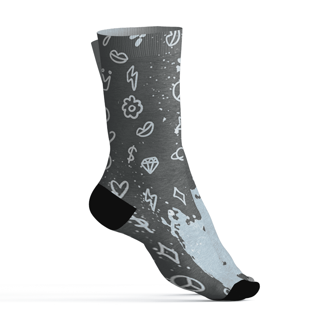 Paris Olympicsss 4s Socks Match Hustle Grind Pray 3D All-Over Print - NastyJamz