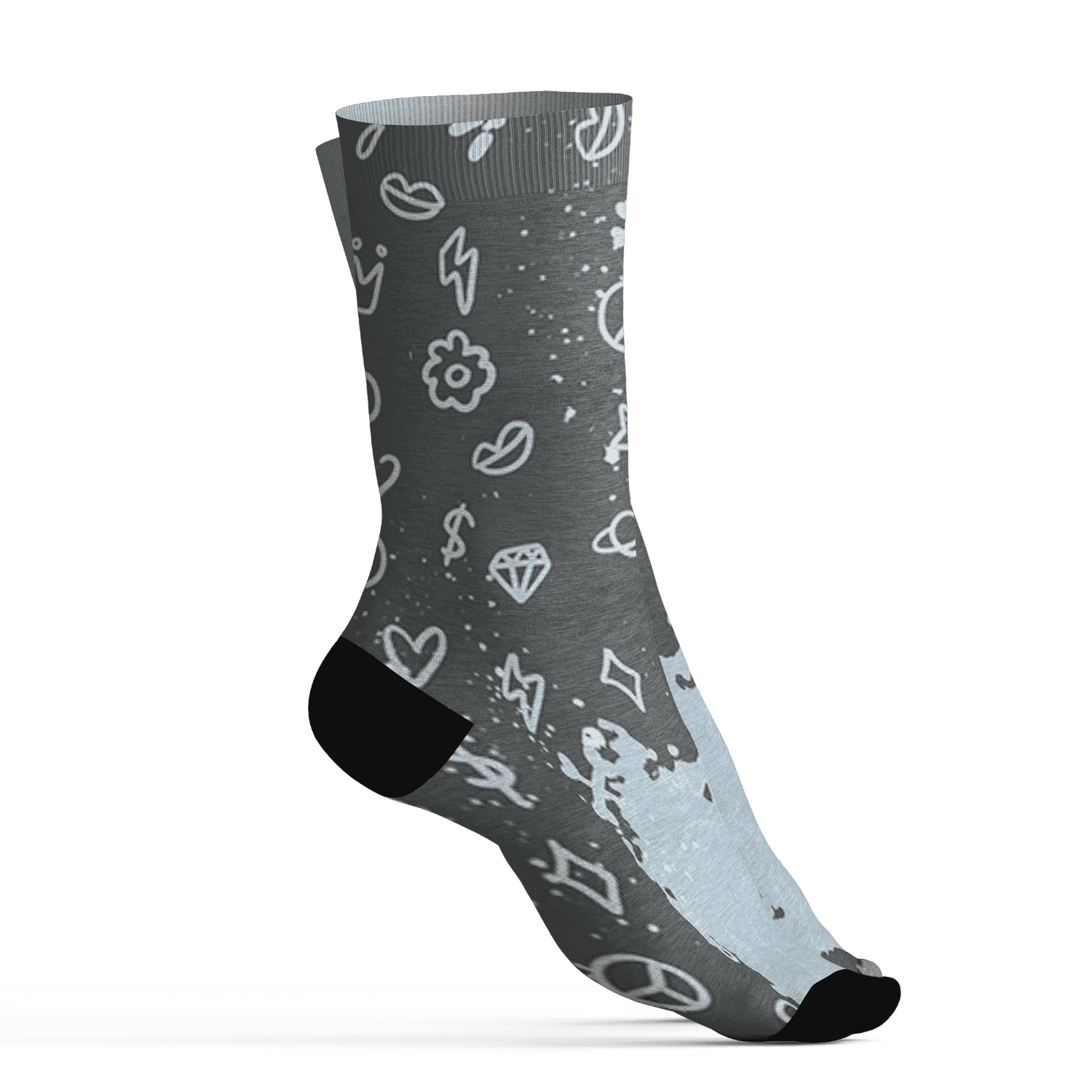 Paris Olympicsss 4s Socks Match Hustle Grind Pray 3D All-Over Print - NastyJamz