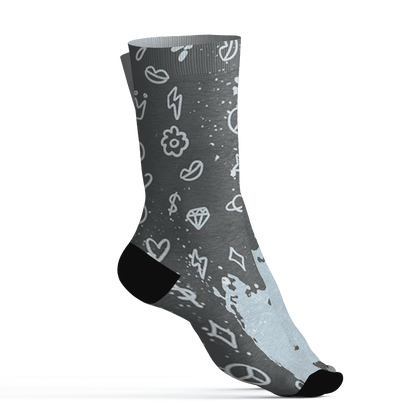 Paris Olympicsss 4s Socks Match Hustle Grind Pray 3D All-Over Print - NastyJamz