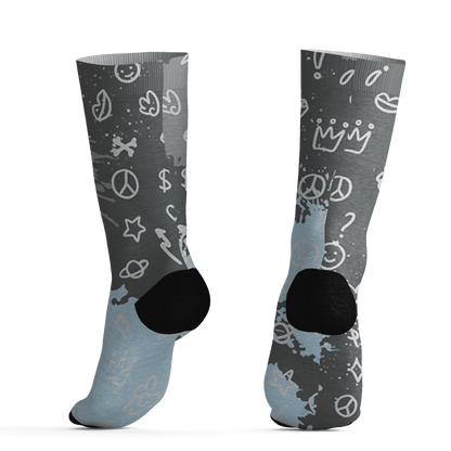 Paris Olympicsss 4s Socks Match Hustle Grind Pray 3D All-Over Print - NastyJamz