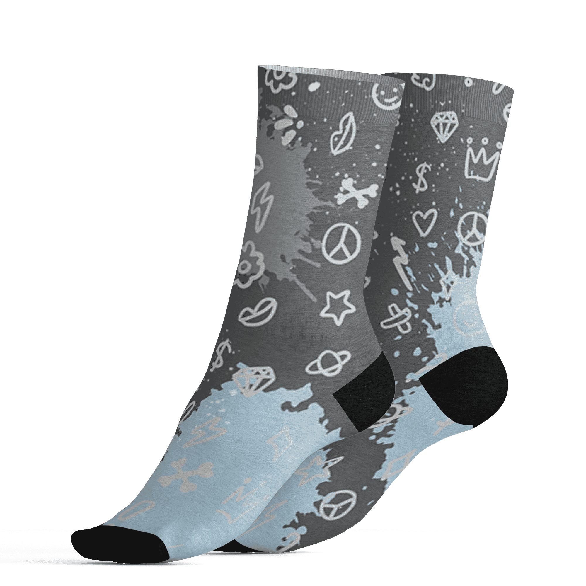 Paris Olympicsss 4s Socks Match Hustle Grind Pray 3D All-Over Print - NastyJamz