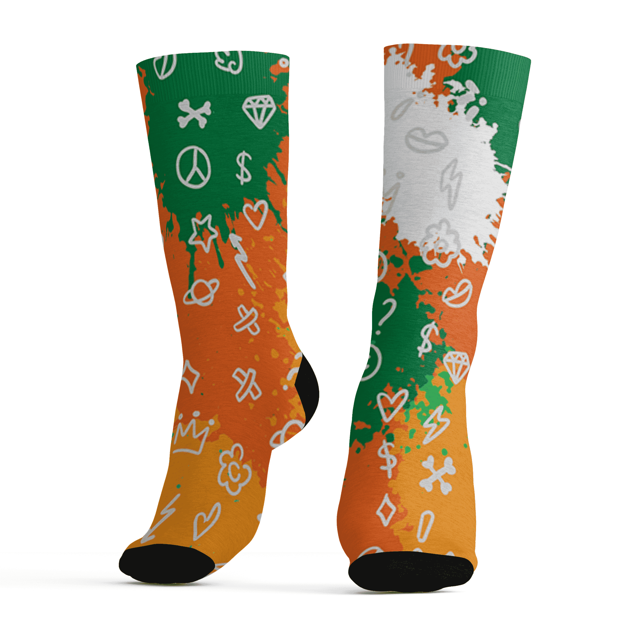 AJ 5 MAM Hurricanes Socks Match Hustle Grind Pray 3D All-Over Print - NastyJamz