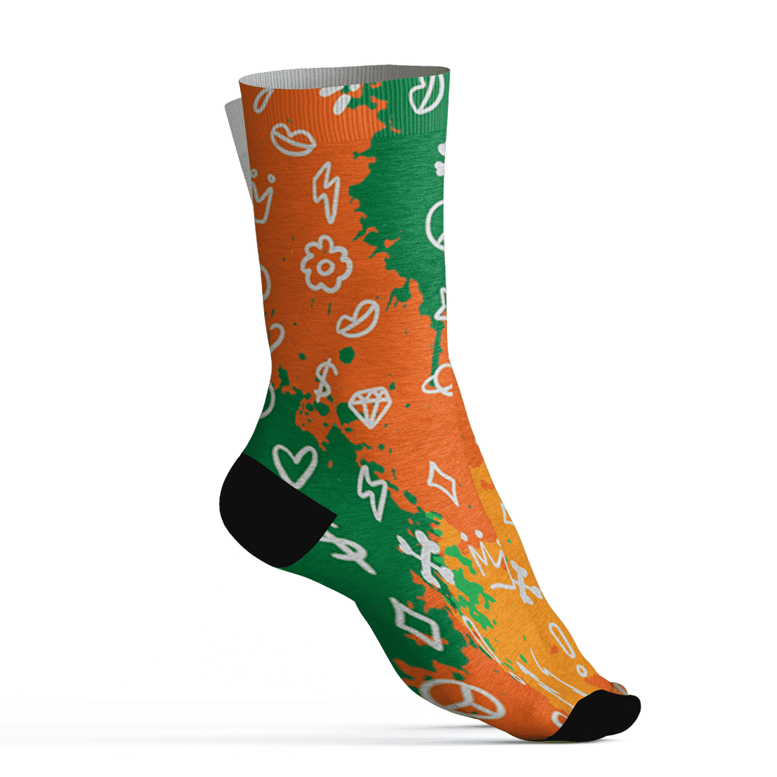AJ 5 MAM Hurricanes Socks Match Hustle Grind Pray 3D All-Over Print - NastyJamz