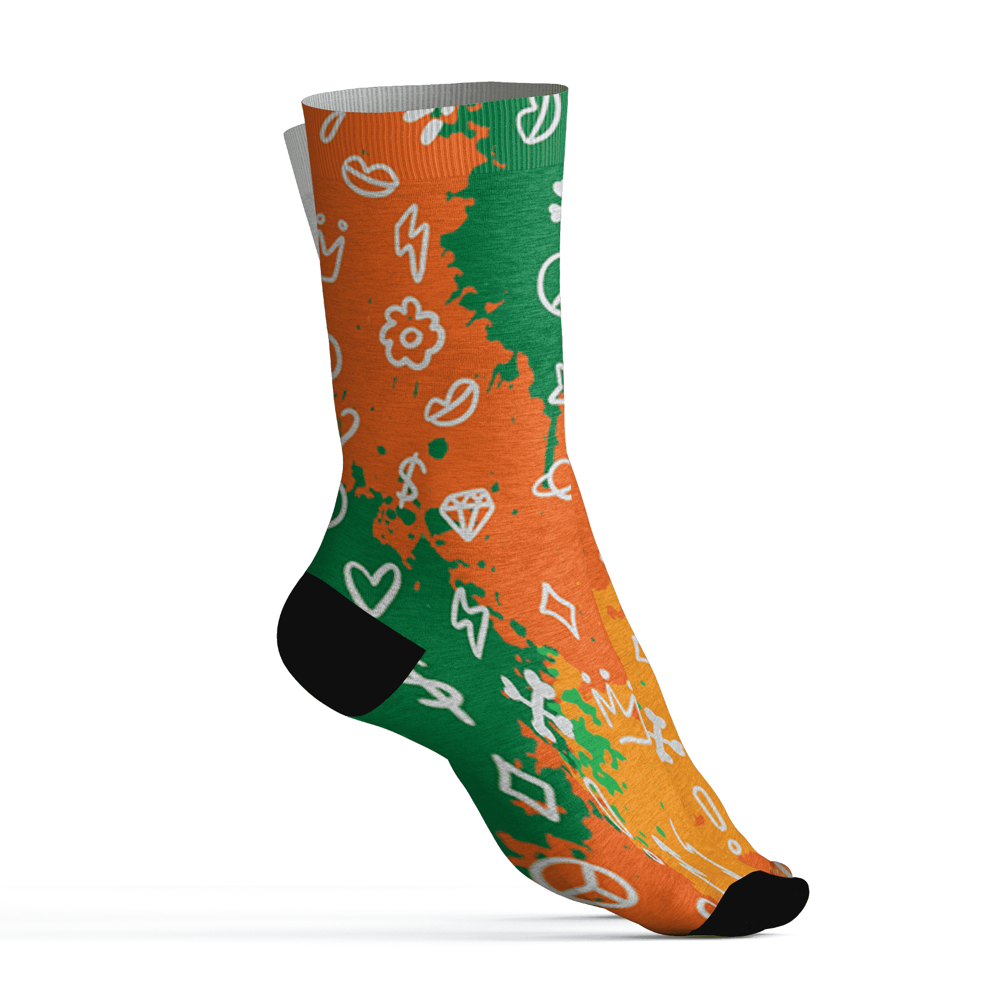 AJ 5 MAM Hurricanes Socks Match Hustle Grind Pray 3D All-Over Print - NastyJamz