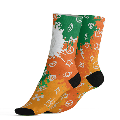 AJ 5 MAM Hurricanes Socks Match Hustle Grind Pray 3D All-Over Print - NastyJamz