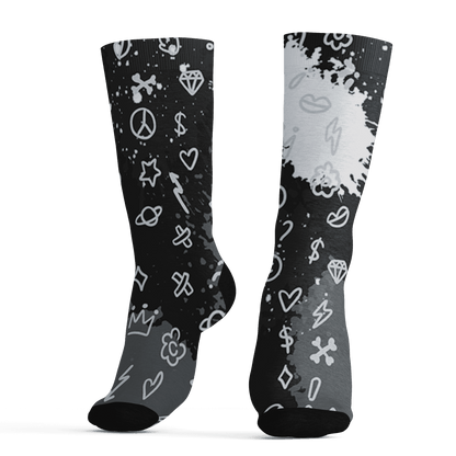 AJ 6 Reverse Oreo Socks Match Hustle Grind Pray 3D All-Over Print - NastyJamz