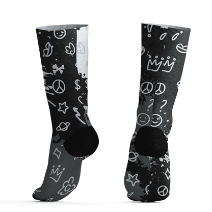AJ 6 Reverse Oreo Socks Match Hustle Grind Pray 3D All-Over Print - NastyJamz