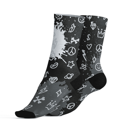AJ 6 Reverse Oreo Socks Match Hustle Grind Pray 3D All-Over Print - NastyJamz