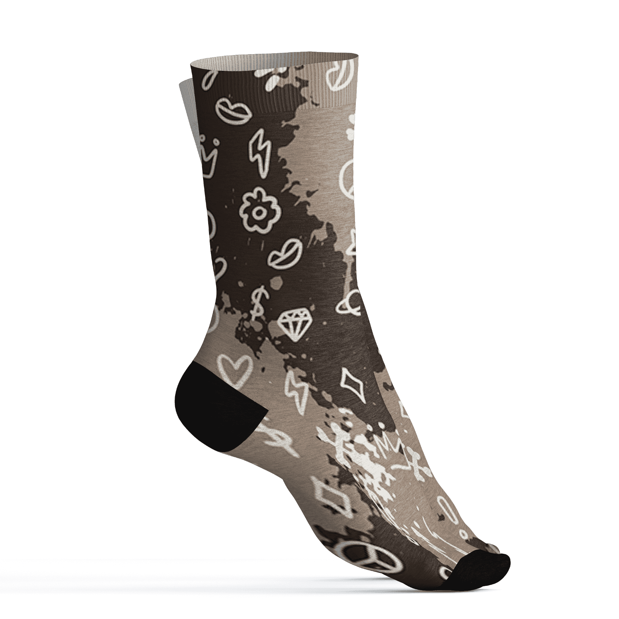 Dunk Low Baroque Brown Socks Match Hustle Grind Pray 3D All-Over Print - NastyJamz
