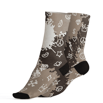 Dunk Low Baroque Brown Socks Match Hustle Grind Pray 3D All-Over Print - NastyJamz