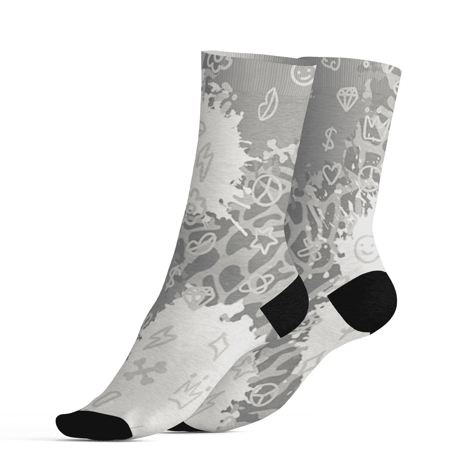 Craft Ivory 3s Socks Match Hustle Grind Pray 3D All-Over Print - NastyJamz