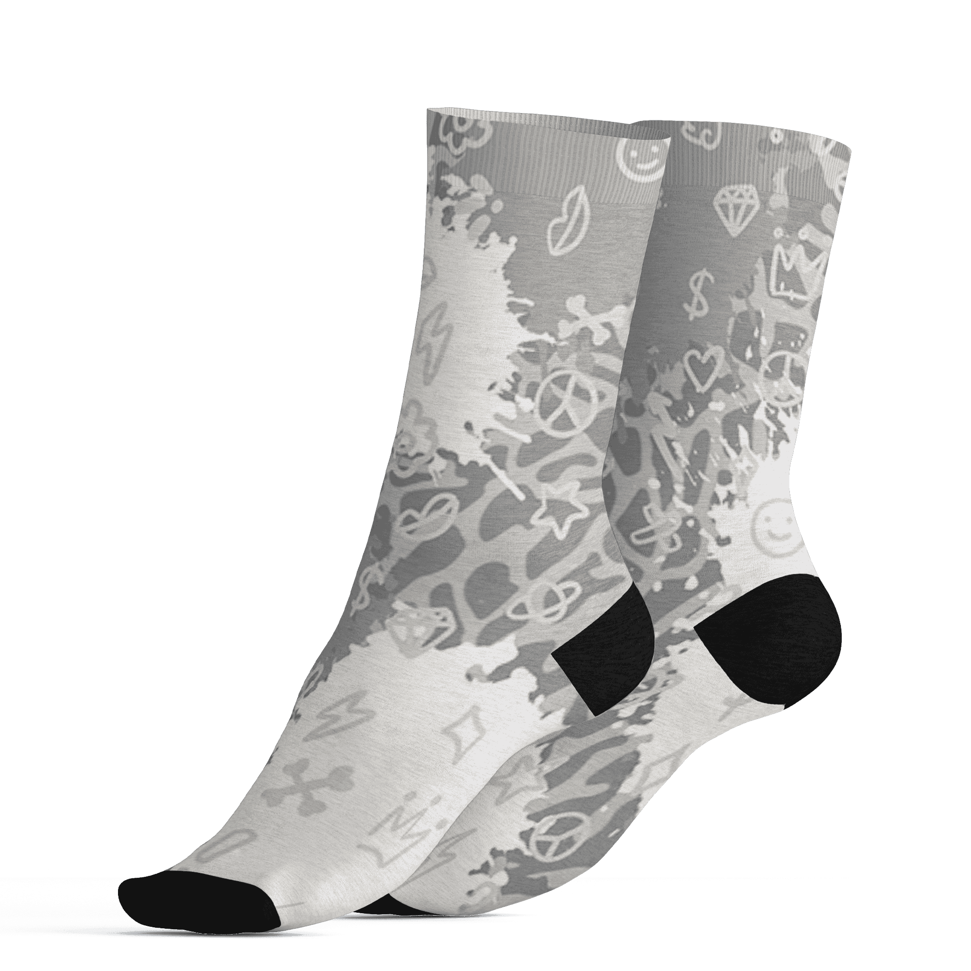 Craft Ivory 3s Socks Match Hustle Grind Pray 3D All-Over Print - NastyJamz