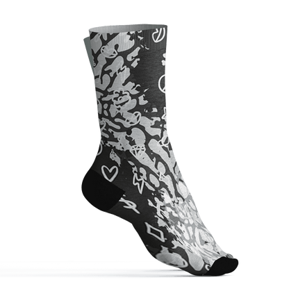 Green Glow 3s Socks Match Hustle Grind Pray 3D All-Over Print - NastyJamz