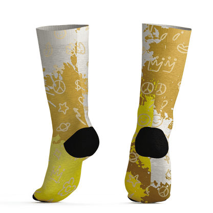 Sail 4s Socks Match Hustle Grind Pray 3D All-Over Print - NastyJamz
